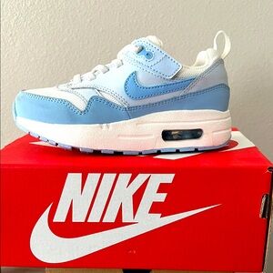 Nike Kids Light Blue and White Sneakers
